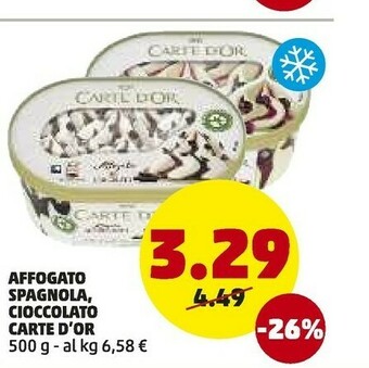PENNY Algida Carte D'Or Affogato Al Cioccolato 500 G(ml) offerta