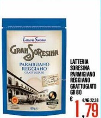 Supermercati EffePiù Latteria Soresina Parmigiano Reggiano Grattugiato 80 gr offerta
