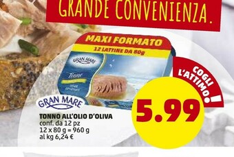 PENNY Gran Mare Tonno All Olio Di Oliva offerta
