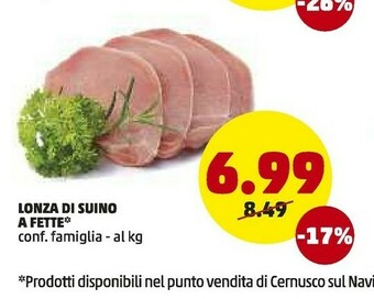 PENNY Lonza Di Suino A Fette offerta