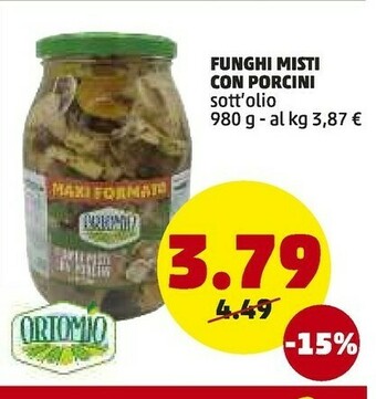PENNY Simmenthal Ortomio Funghi Misti Con Porcini Sott'olio offerta