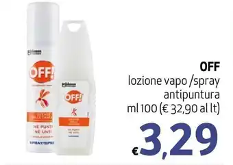 Maxi Supermercati Off Lozione vapo/spray antipuntura ml 100 offerta