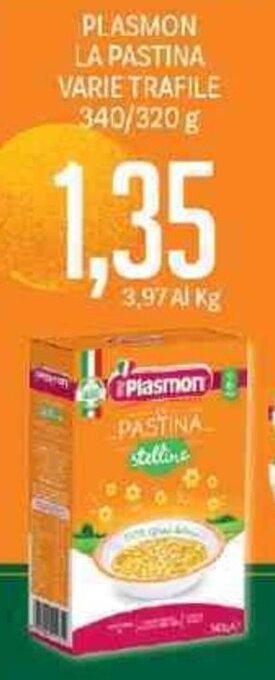 Supermercati Piccolo Plasmon La Pastina Varie Trafile 340/320 g offerta