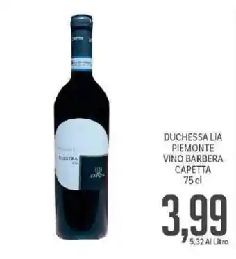 Duchessa Lia Piemonte Vino Barbera Capetta 75 cl