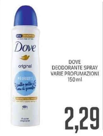 Supermercati Piccolo Dove Deodorante Spray Varie Profumazioni 150 ml offerta