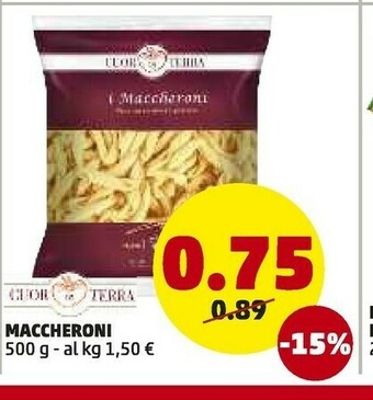 PENNY Cuor Di Terra Maccheroni offerta