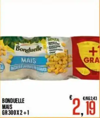 Supermercati EffePiù Bonduelle Mais gr 300 x 2 + 1 offerta
