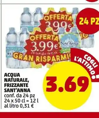PENNY Sant'anna Sant'Anna - Acqua Minerale Naturale Frizzante 500 g(ml) offerta