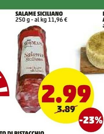 PENNY Salame Siciliano offerta
