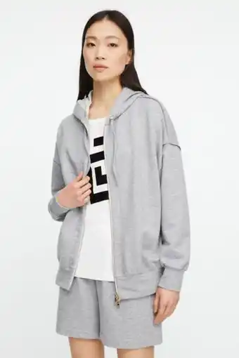 Felpa oversize con cappuccio in felpa garzata