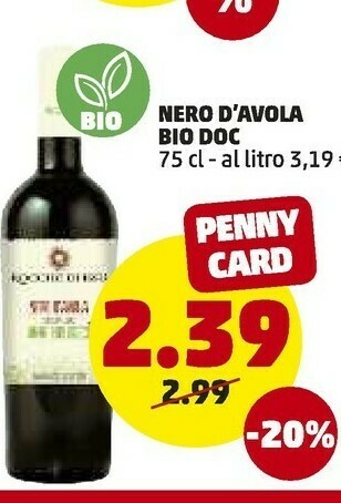 PENNY Penny Market Nero D'avola Bio Doc offerta