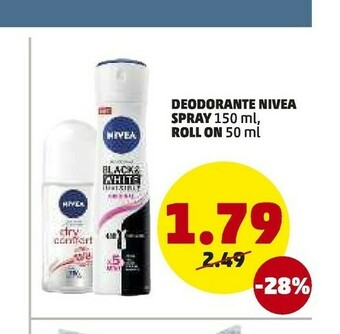 PENNY Nivea 82237 Deodorante Deodorante Spray 150 Ml offerta