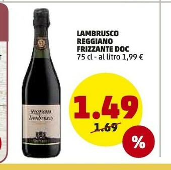 PENNY Penny Market Lambrusco Reggiano Frizzante Doc offerta