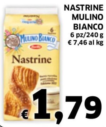 Ecu Discount Barilla Mulino Bianco Nastrine 6 pz/240 g offerta