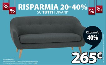 JYSK Divano Egedal L170 x H83 x P82 cm offerta