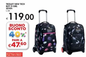 Bennet Trolley new tech boy o girl seven offerta
