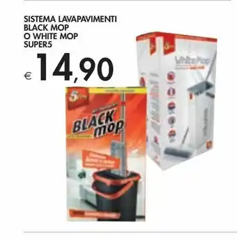 Bennet Sistema lavapavimenti black mop o white mop super 5 offerta