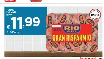 Bennet Tonno rio mare offerta