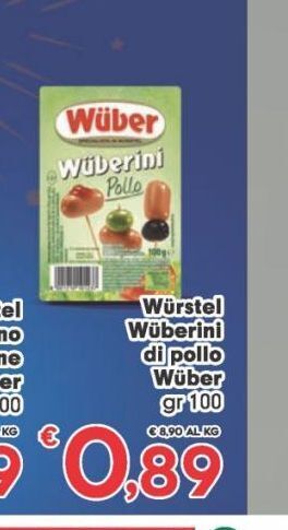Despar Wurstel wuberini di pollo wüber offerta