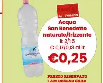 Despar Acqua san benedetto offerta