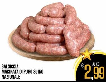 Supermercati EffePiù Salsiccia Macinata di Puro Suino Nazionale offerta