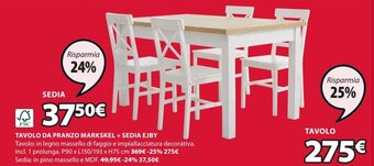 JYSK Sedia Ejby offerta