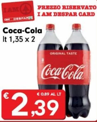 DeSpar Express Coca-cola 1,35 lt x 2 offerta