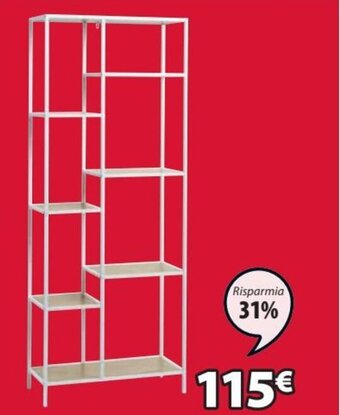 JYSK Scaffale Trappedal 7 ripiani L70 x H178 x P30 cm offerta