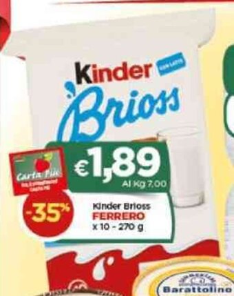 Crai Kinder Brioss Ferrero x 10 - 270 g offerta
