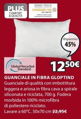 JYSK Guanciale in fibra gloptind 50x70 cm offerta
