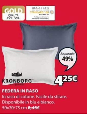 JYSK Kronborg Federa in raso 50x70/75 cm offerta
