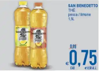 MD Discount San Benedetto Thè pesca / limone 1,5 l offerta