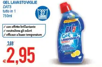 MD Discount Dat5 Gel Lavastoviglie tutto in 1 750ml offerta