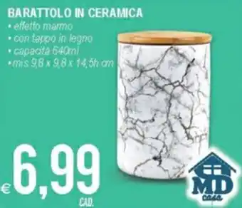 MD Discount Barattolo in ceramica 9,8 x 9,8 x 14,5h cm offerta