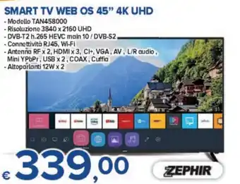 MD Discount Zephir Smart Tv Web Os 45" 4K UHD offerta