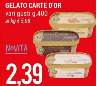 Hardis Carte D'Or Gelato vari gusti 400 g offerta