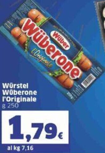 Sigma Wüber Würstel Wüberone l'Originale g 250 offerta