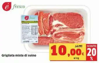 Sigma e fresco Grigliata mista di suino offerta