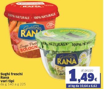 Sigma Rana Sughi freschi vari tipi da g 140 a g 225 offerta