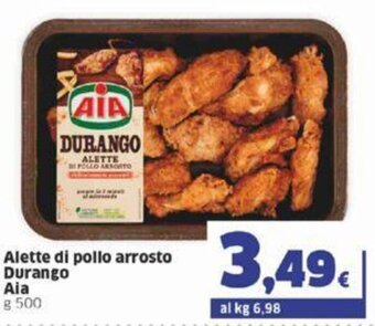 Sigma AIA Alette di pollo arrosto Durango g 500 offerta