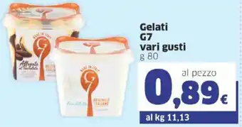 G7 Gelati vari gusti g 80