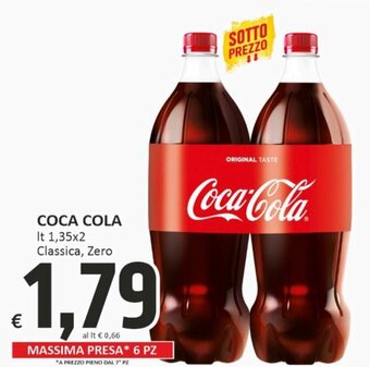 Paghi Poco Coca Cola 1,35 lt x 2 offerta