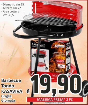 Paghi Poco Kasaviva Barbecue Tondo offerta