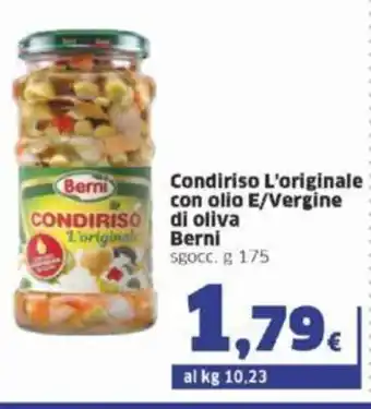 Sigma Berni Condiriso L'originale con olio E/Vergine di oliva 175g offerta