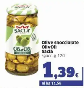 Sigma Sacla' Olive snocciolate OlivOli 120g offerta