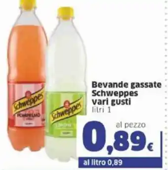 Sigma Schweppes Bevanda gassate vari gusti 1 litri offerta