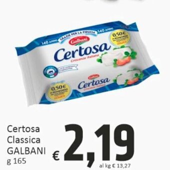Paghi Poco Galbani Certosa Classica 165 g offerta