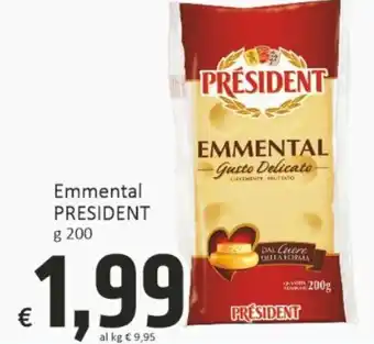 Paghi Poco Président Emmental 200 g offerta