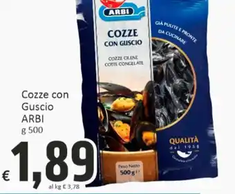 Paghi Poco Arbi Cozze con Guscio 500 g offerta