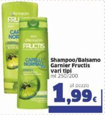 Sigma Garnier Fructis Shampoo/Balsamo vari tipi ml 250/200 offerta